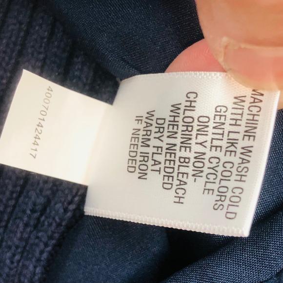 Croft & Barrow 1X Quilted Knit Sleeve Jacket Women's‎ Navy Blue Full Zip Coat - Picture 8 of 10